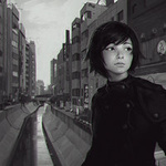 99px.ru аватар Девушка стоит на фоне города, by KR0NPR1NZ