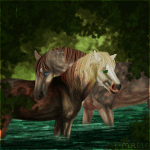 Аватар Две лошади стоят в воде, by are-we-dancers