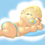 99px.ru аватар Спящий малыш с пустышкой во рту