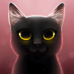 99px.ru аватар Черная кошка с желтыми глазами
