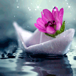 99px.ru аватар Бумажный кораблик с розовым цветком плавающий в воде