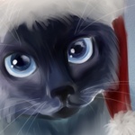 99px.ru аватар Котик в новогодней шапке