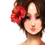 99px.ru аватар Плачущая девушка с цветком в прическе