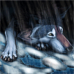 99px.ru аватар Собака лежит под дождем