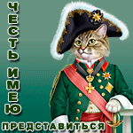 99px.ru аватар Честь имею представиться! (кот в старинной военной форме)