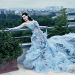 99px.ru аватар ДиМЃта фон Тиз в голубом платье / Dita von Teese — американская исполнительница шоу в стиле бурлеска, фотомодель, певица