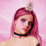 99px.ru аватар Розоволосая девушка в образе готической принцессы с короной на голове