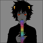 99px.ru аватар Блюющий радугой Каркат Вантас / Karkat Vantas из вэб-комикса Хоумстак / Homestuck