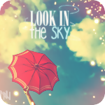 99px.ru аватар Красный зонт на фон неба и облаков (Look in the sky / смотреть на небо)