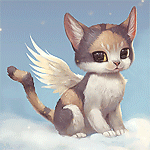 99px.ru аватар Кошка- ангел сидит на облаке, работа Goodbye Lulu / Прощай Лулу, художника Silverfox5213