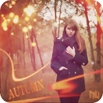99px.ru аватар Девушка на фоне осеннего леса с облетевшей листвой (Autumn / Осень)