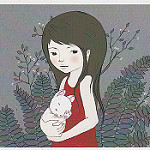 99px.ru аватар Девушка с котенком в руках, ву Loreta