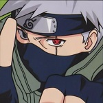 Аватар Hatake Kakashi / Хатаке Какаши использует свой sharingan / шаринган из аниме Naruto / Наруто