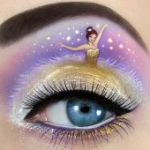 99px.ru аватар Над глазом девушки макияж в виде принцессы на фоне неба, by scarlet-moon1