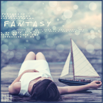99px.ru аватар Девушка лежит на берегу моря рядом с игрушечным парусником (Fantasy / фантазия, воображение)
