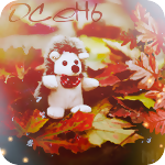 99px.ru аватар Игрушечный ежик среди ярких осенних листьев (Осень)