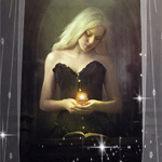 99px.ru аватар Девушка со свечей в руках стоит перед книгой, у окна