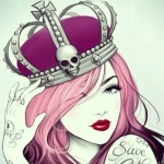 99px.ru аватар Девушка с короной и татуировками