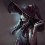 99px.ru аватар Ведьмочка в большой остроугольной шляпке