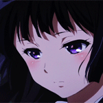 Аватар Грустная Рэйна Косака / Reina Kousaka из аниме Звучи! Эуфониум / Hibike! Euphonium с развевающимися волосами