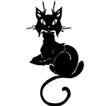 99px.ru аватар Черный кот навострил уши