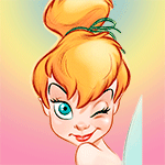 99px.ru аватар Фея Динь-Динь / Tinker Bell из мультфильма Питер Пэн / Peter Pan подмигивает