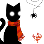 Аватар Котенок смотрит на паука, by psyAlera
