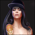 99px.ru аватар Девушка в кепке с татуировками на руках