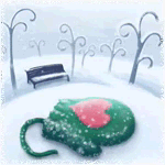 99px.ru аватар Большая варежка с сердечком лежит на снегу