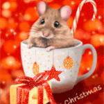 99px.ru аватар Мышонок сидит в белой кружке (Christmas / Рождество)