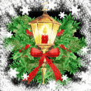 Аватар Рождественский венок и зажженный фонарик