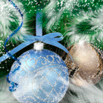 Аватар Ёлочные шары в еловых ветках и легких перышках