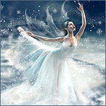 99px.ru аватар Девушка в белом платье под снегопадом