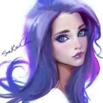 99px.ru аватар Девушка с фиолетовыми волосами, by sakimicha