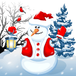 99px.ru аватар Снеговик в одежде Деда Мороза, by KmyGraphic