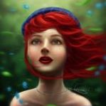 99px.ru аватар Девушка с красными волосами, by LuzTapia