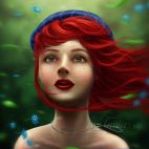 Аватар Девушка с красными волосами, by LuzTapia