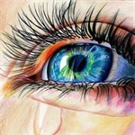 99px.ru аватар Глаз девушки со слезой, by Jenny-artascending