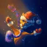 99px.ru аватар Смешной кот в обрзе Деда Мороза, by AlaxendrA