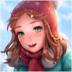 99px.ru аватар Улыбающаяся девочка под снегопадом