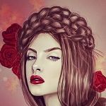 99px.ru аватар Девушка с розами на волосах