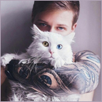 99px.ru аватар Парень с белым котом