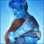 99px.ru аватар Космический парень обнимает девушку