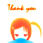 99px.ru аватар Рыжеволосая девушка на белом фоне / Thank you / Спасибо / by Mikeinel