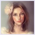 Аватар Портрет девушки с цветком в волосах, by leejun35