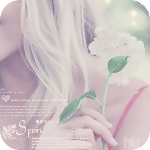 99px.ru аватар Девушка с белым цветком в руке