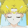 Аватар Принцесса Серенити / Princess Serenity взамахивает волшебным лунным жезлом, из аниме Сейлор Мун / Sailor Moon