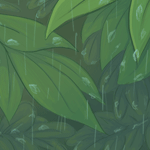 99px.ru аватар Зеленые листья под дождем