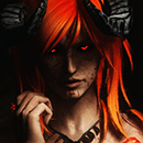 Аватар Рыжая девушка с огненными глазами