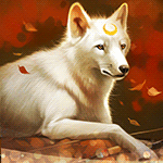 99px.ru аватар Белый волк лежит на камне, положив лапу на лук